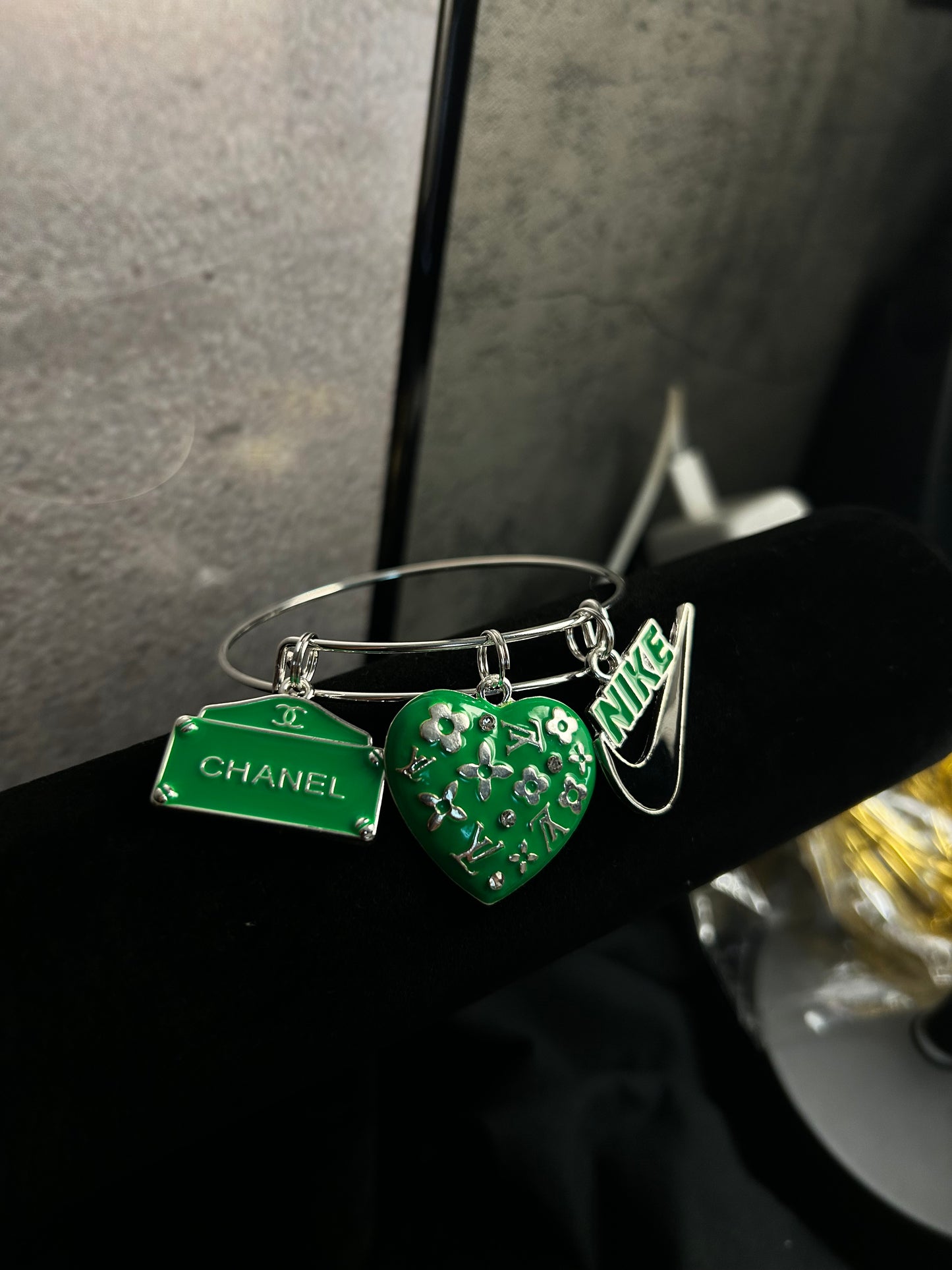 Green Bangle (SILVER)
