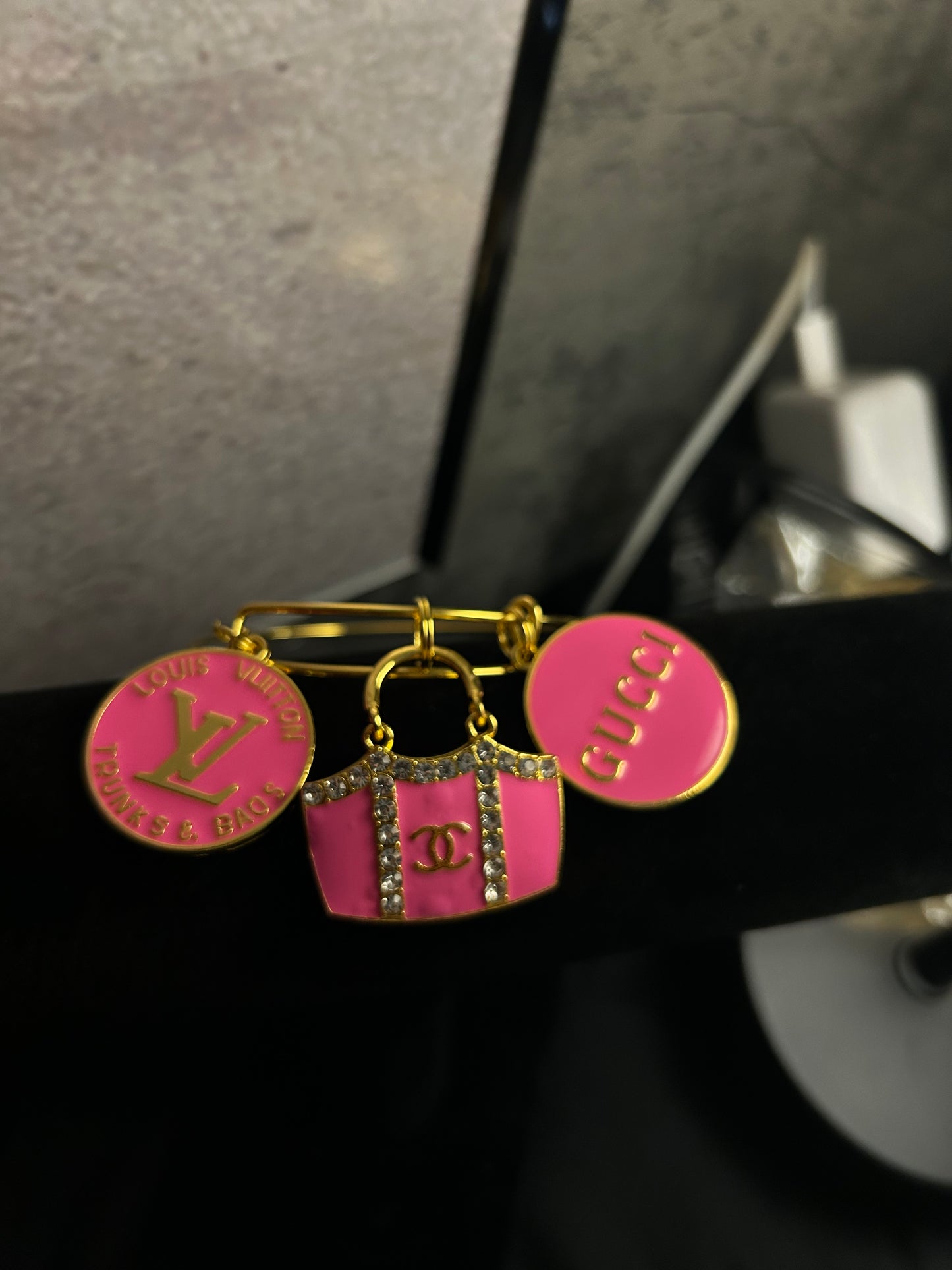 Hot Pink Bangle (GOLD)